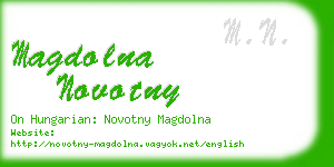 magdolna novotny business card